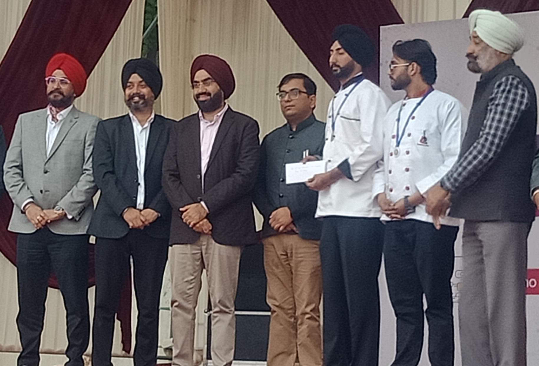Desh Bhagat University students won the second prize in the chef competition